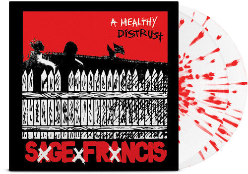 Sage Francis - A Healthy Distrust - Deluxe Anniv. Ed. - White w/Red Splatter (Vinyl) { Vinyl } 【 VINYL 】
