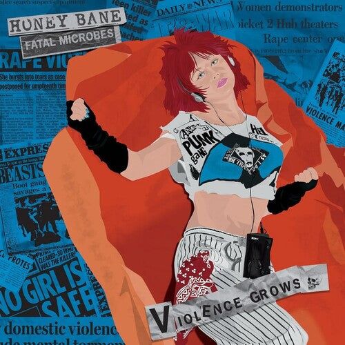 Honey Bane (Fatal Microbes) - Violence Grows - Bruised Black & Blue Vinyl (Vinyl) { Vinyl } 【 VINYL 】