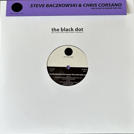 Steve Baczkowski  / Corsano,Chris - This Is Not A Prayer For You (LP) { Vinyl } 【 VINYL 】