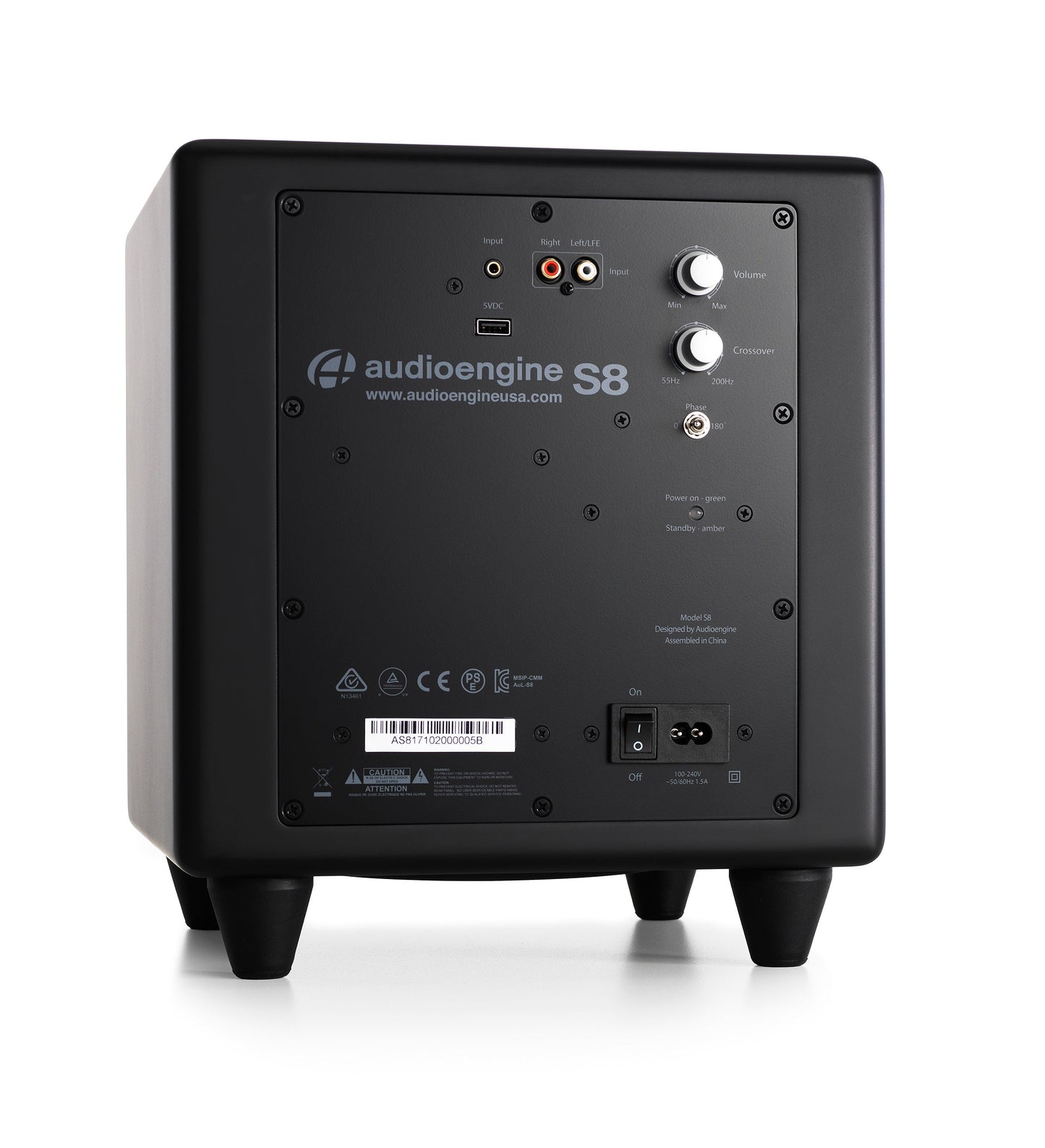 Audioengine: S8 Powered Subwoofer - Black (AS8B)