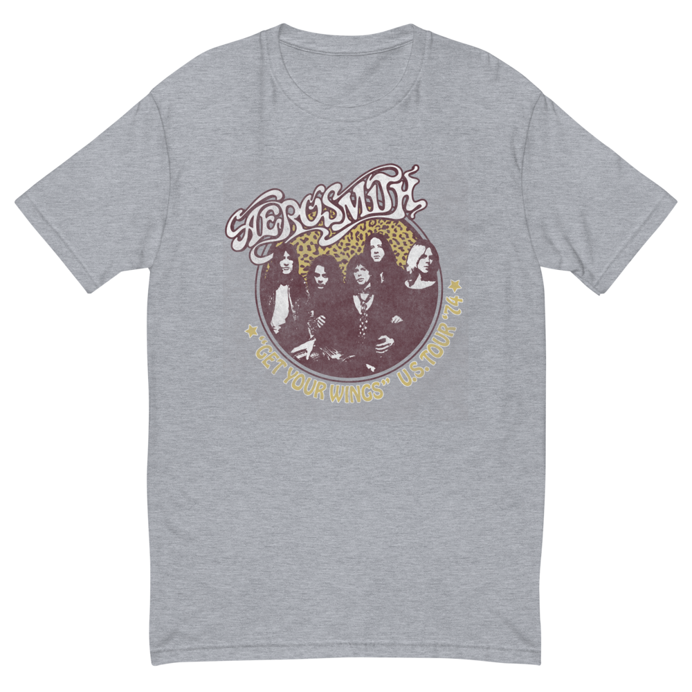 Aerosmith Get Your Wings Grey Tee { Vinyl } 【 VINYL 】