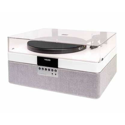 Plus Audio: The +Record Player Turntable + Integrated Audio System w/ Bluetooth - Carbon / 2M Red Upgrade