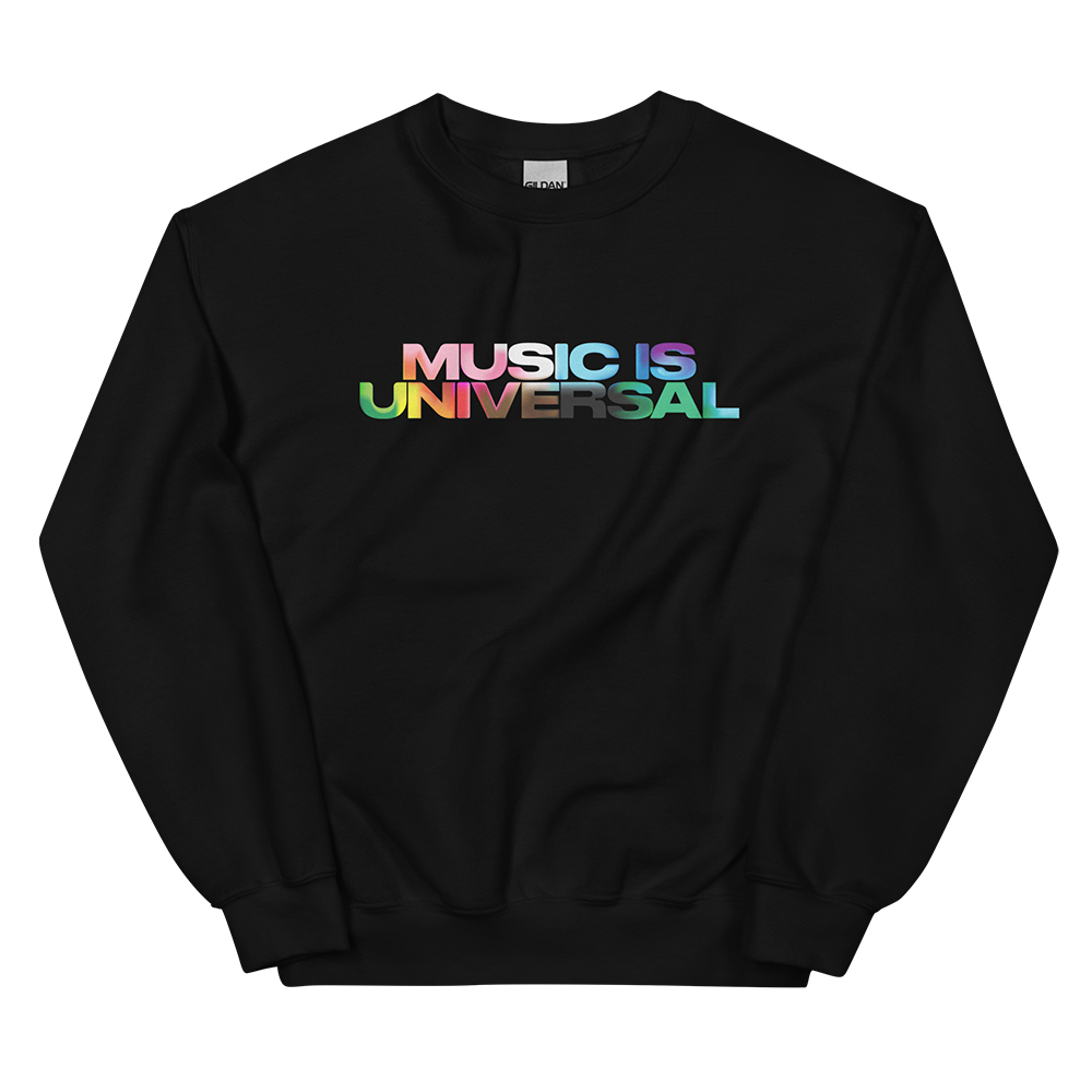 Music Is Universal Crewneck Sweatshirt (Black) { Vinyl } 【 VINYL 】