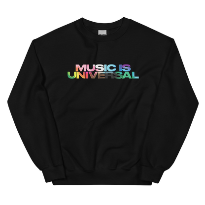 Music Is Universal Crewneck Sweatshirt (Black) { Vinyl } 【 VINYL 】